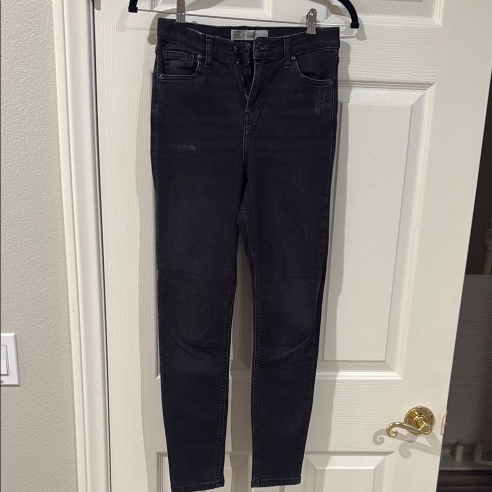 Topshop Faded Black Jamie Skinny Jeans